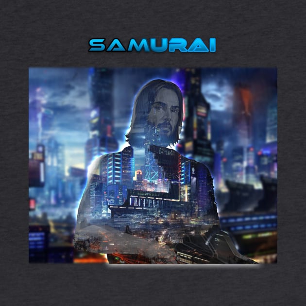 Cyperpunck 2077 Samurai t-shirt hoodies sticker by TheKMDesigns